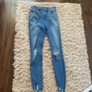 american eagle blue ripped jeans
